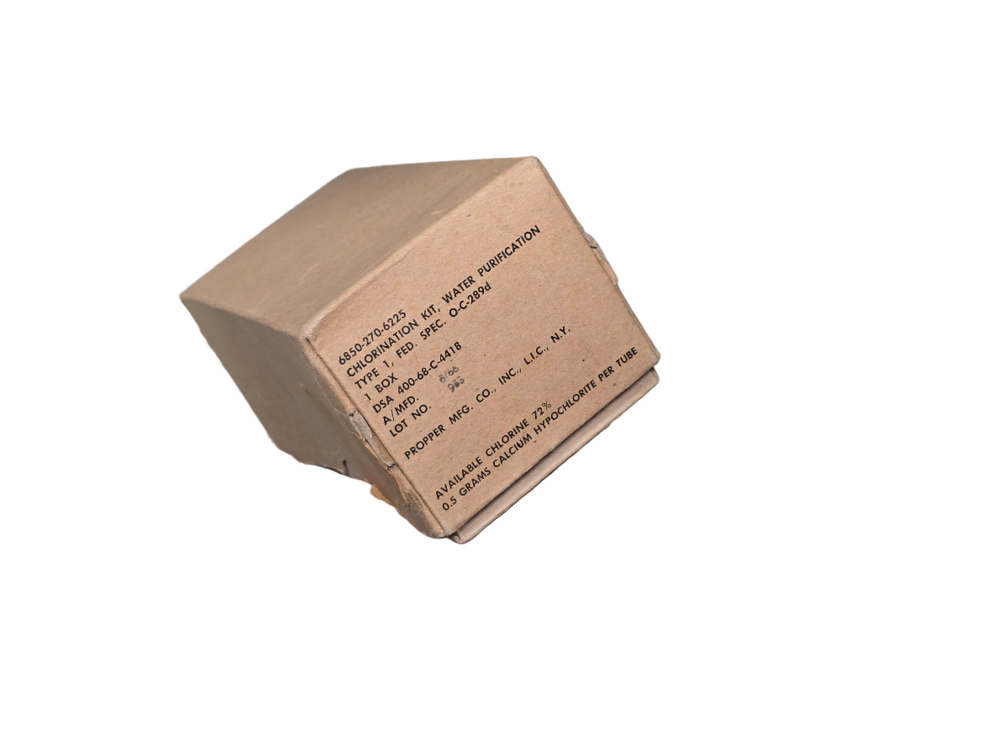 US Surplus Chlorination/Purification Kit Vietnam War