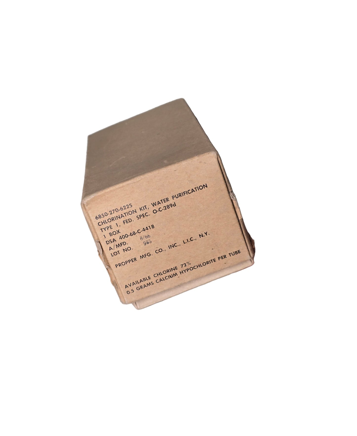 US Surplus Chlorination/Purification Kit Vietnam War