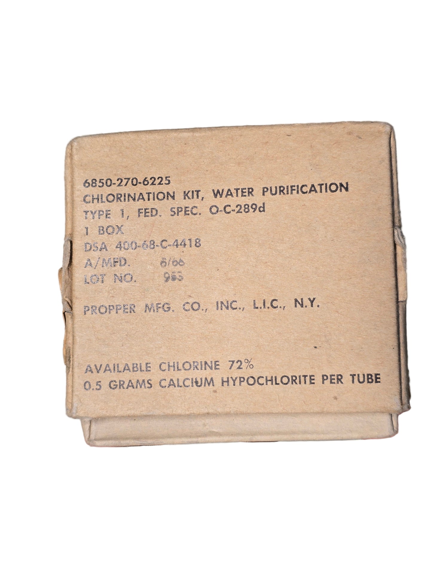 US Surplus Chlorination/Purification Kit Vietnam War