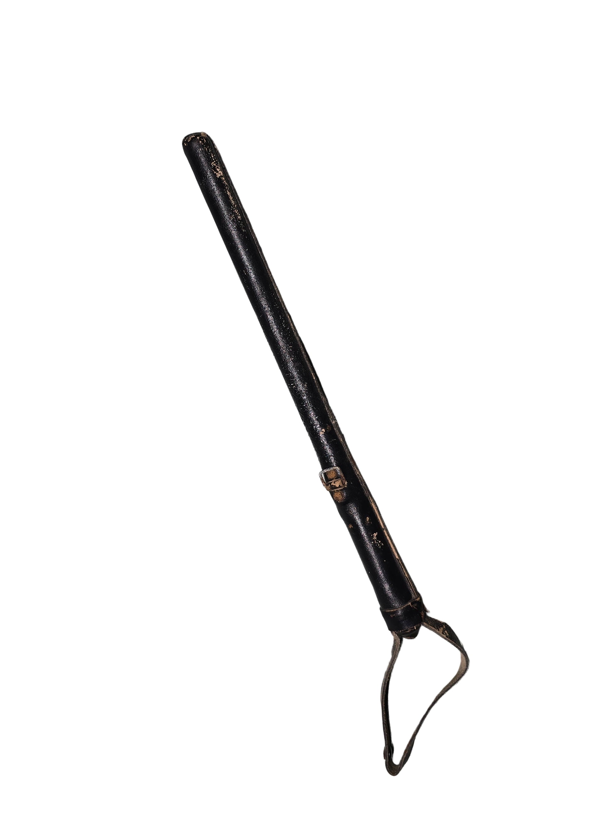 Black leather and rubber german police baton