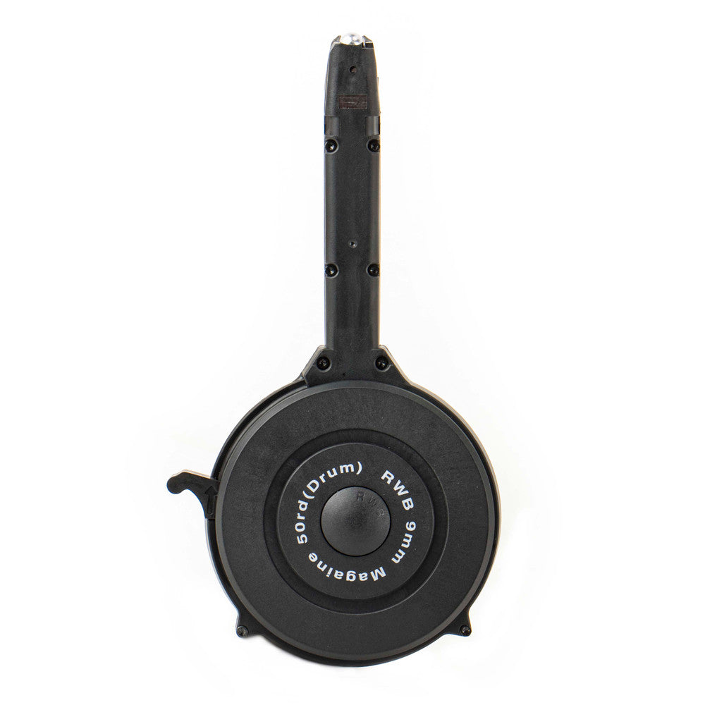 Glock 9mm 50round Drum Magazine, RWB