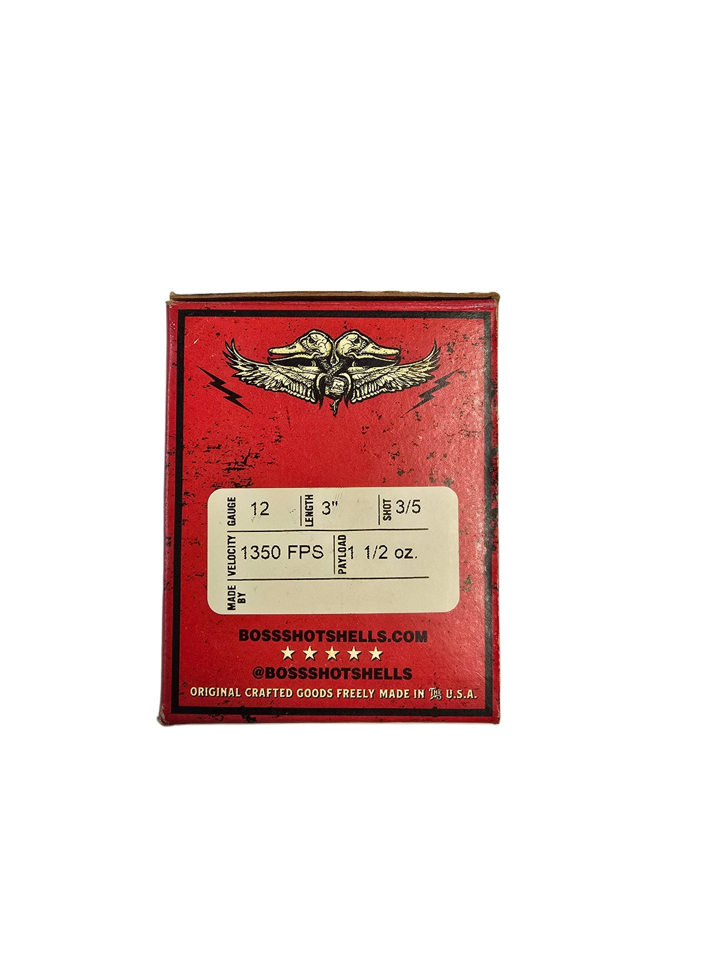 Boss Bismuth Unmuzzled Legacy 12ga Shot shells 1 ½ ounce load 3" Shell