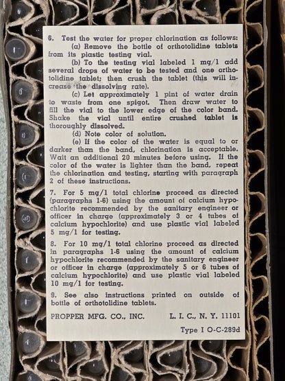 US Surplus Chlorination/Purification Kit Vietnam War