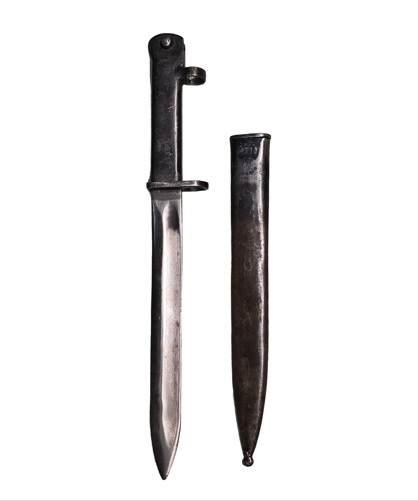 Ersatz Turkish G1 FAL Double Ring Bayonet & Scabbard