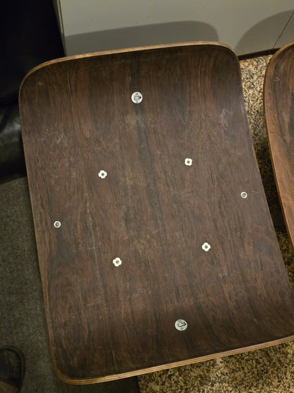 Heman Miller Charles Eames Lounge Chair, Original 2nd gen "White Medallion", - Brazilian Rosewood