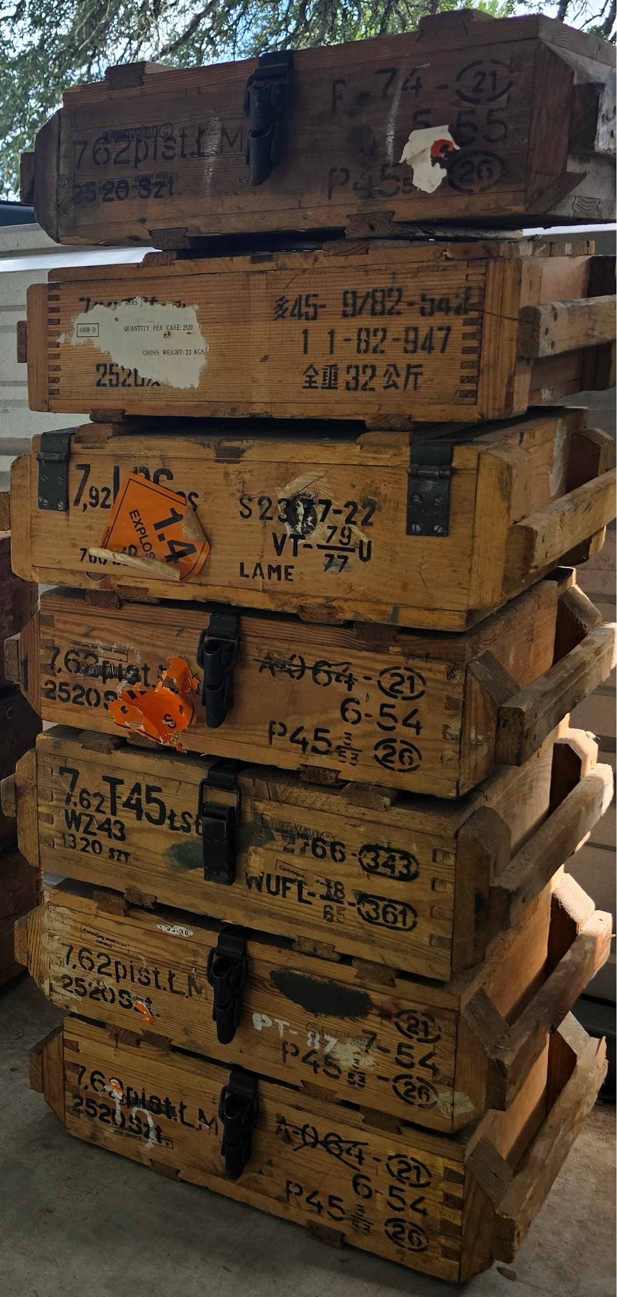 7.62x25 Tok. PolishSurplus, Factory (12/26) Brass case FMJ Ammo