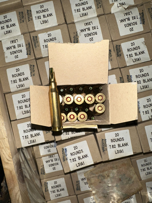 7.62x51 Australian L13A1 Blank NATO, Brass ammo