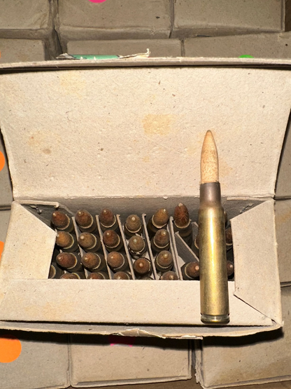 8mm Egyptian Wood Training Ammo 1958, 50rnds