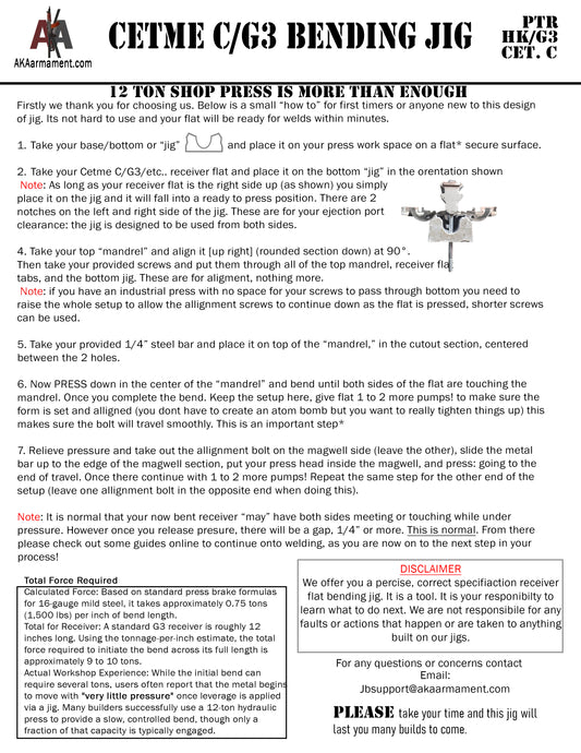 Aka Arms Bending JIG Instructions (Download
