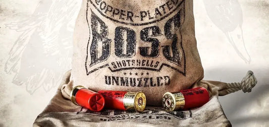 Boss Bismuth Unmuzzled Legacy 12ga Shot shells 1 ½ ounce load 3" Shell