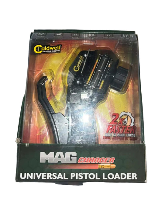 Caldwell Universal Pistol Loader with Adjustable Magazine Setting and Multi-Caliber Operation for Easy Loading Single and Double Stack Magazines for Target Shooting, Competition, and Range