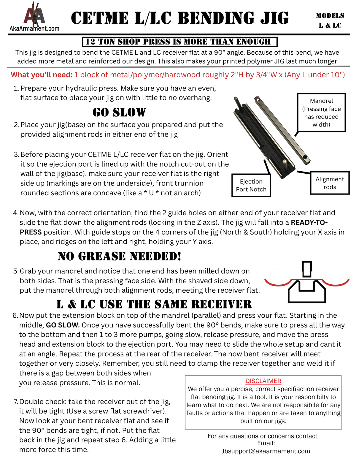 Aka Arms Bending JIG Instructions (Download