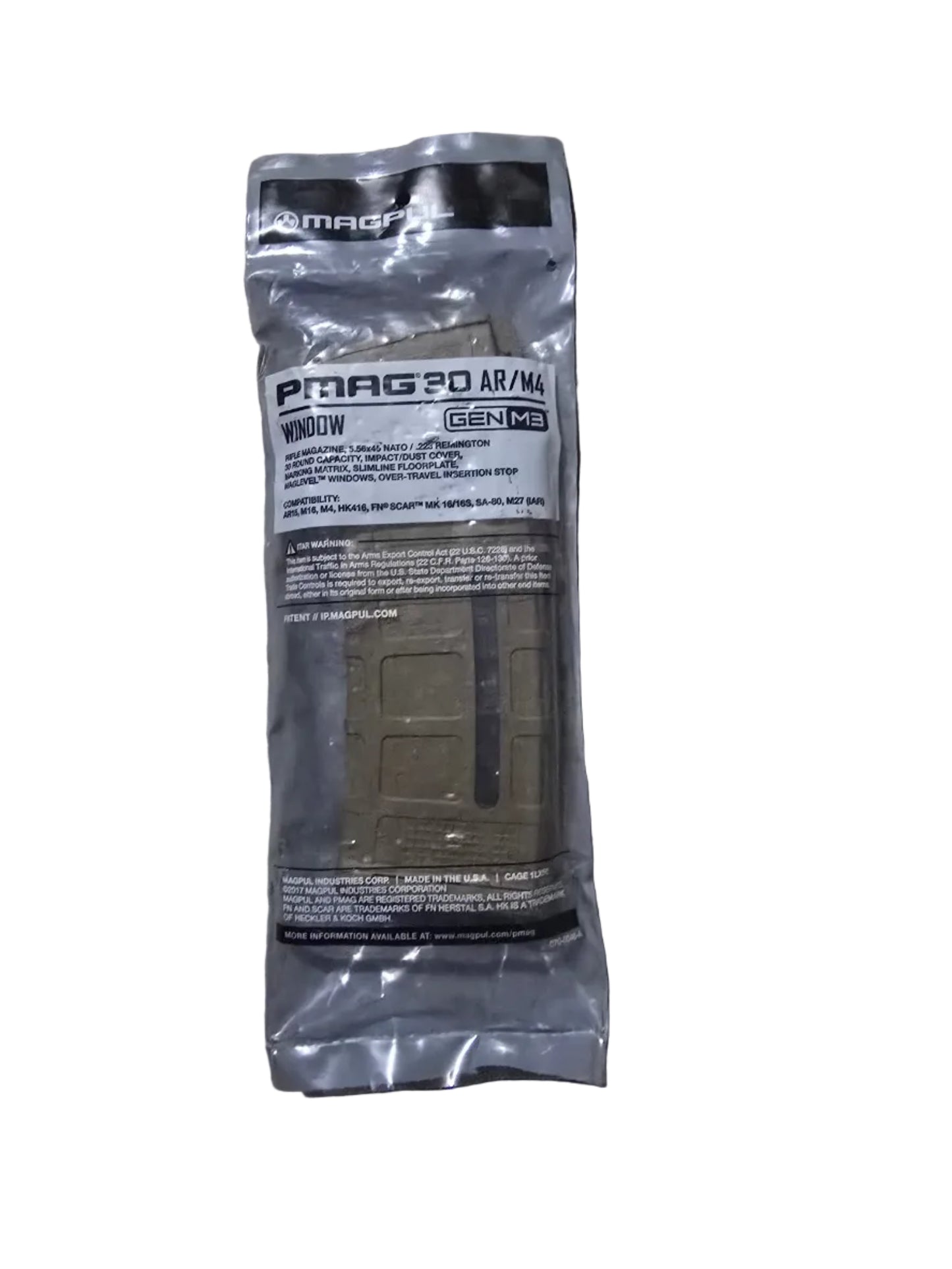 US ARMY Issued Magpul PMAG GEN M3 Window Poly Mag, 5 pack ,Coyote Tan, Sealed 
